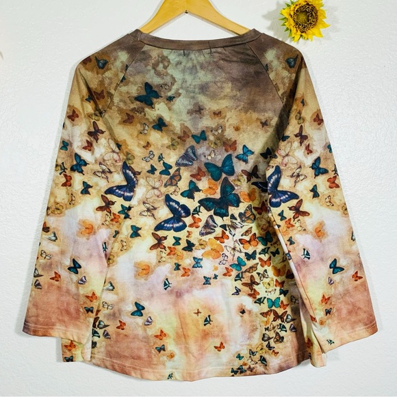 Misslook Butterfly Print Tye Dye Sweatshirt Size XL - Picture 5 of 10